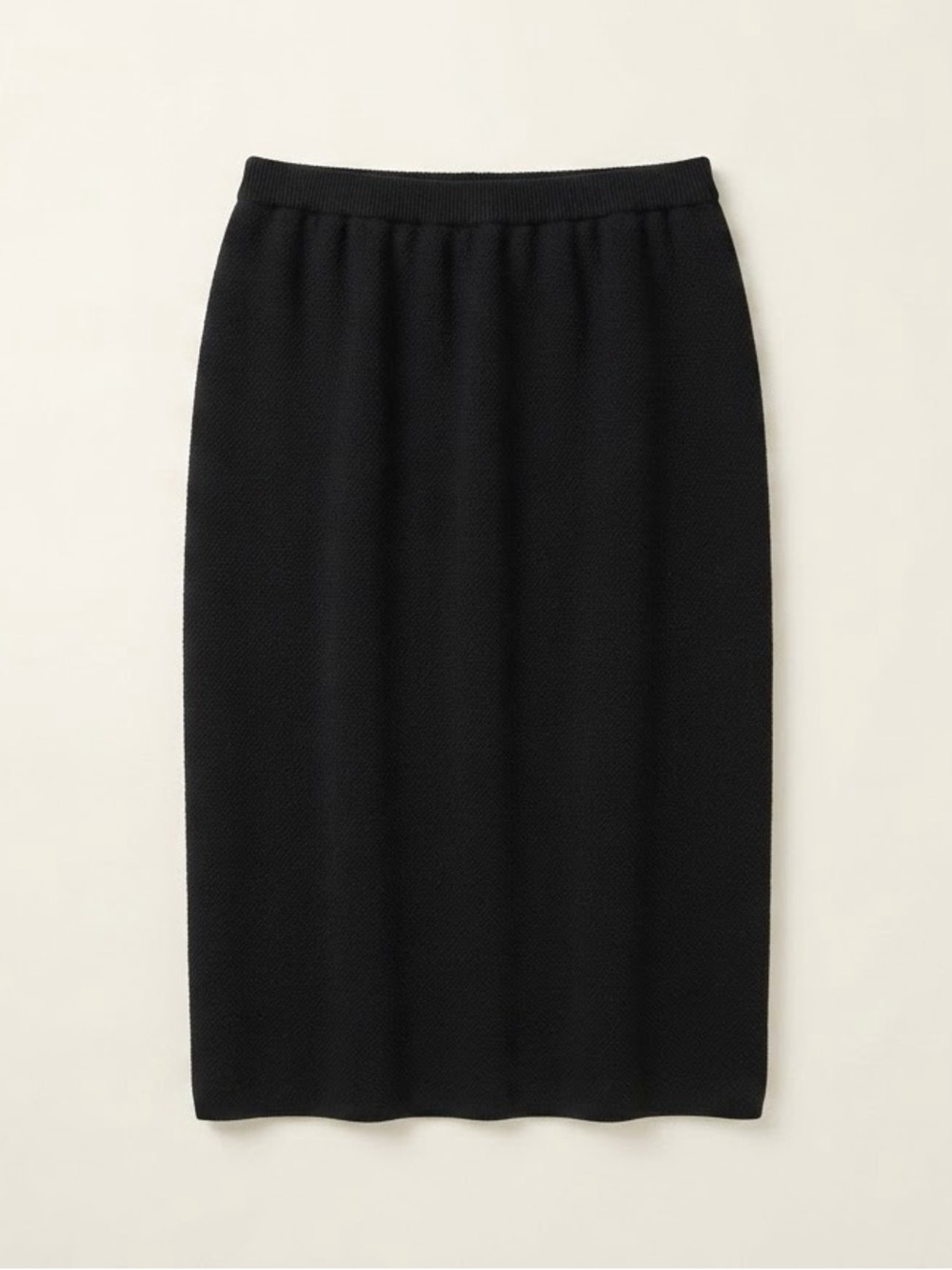 Nina Leonard Vintage Black Knit Pencil Skirt
